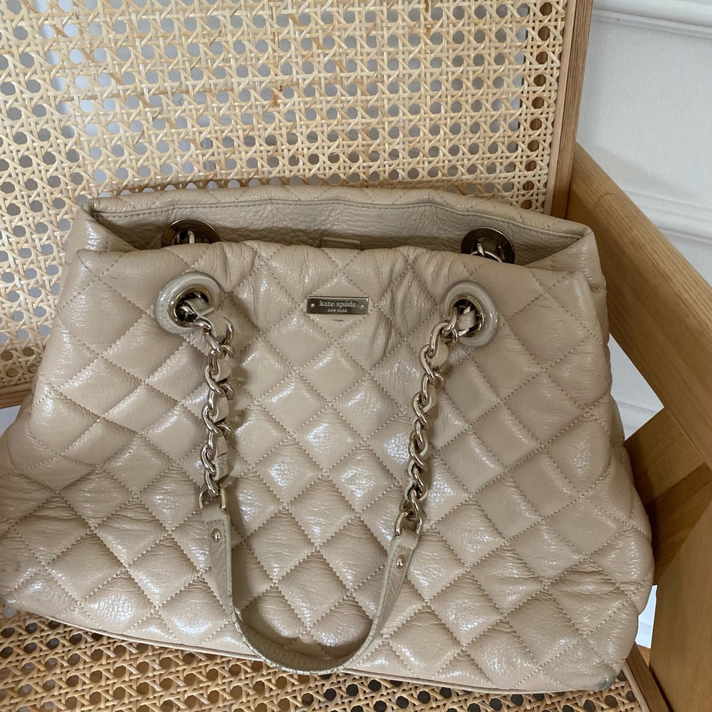 Kate Spade Quilted Cream Shoulder Bag
